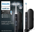 Philips Sonicare ProtectiveClean 5100 Rechargeable Electric Toothbrush, with Pressure Sensor, 3 Cleaning Modes, SmarTimer and QuadPacer, 14-Day Battery Life, Travel Case, Black, Model HX6850/60