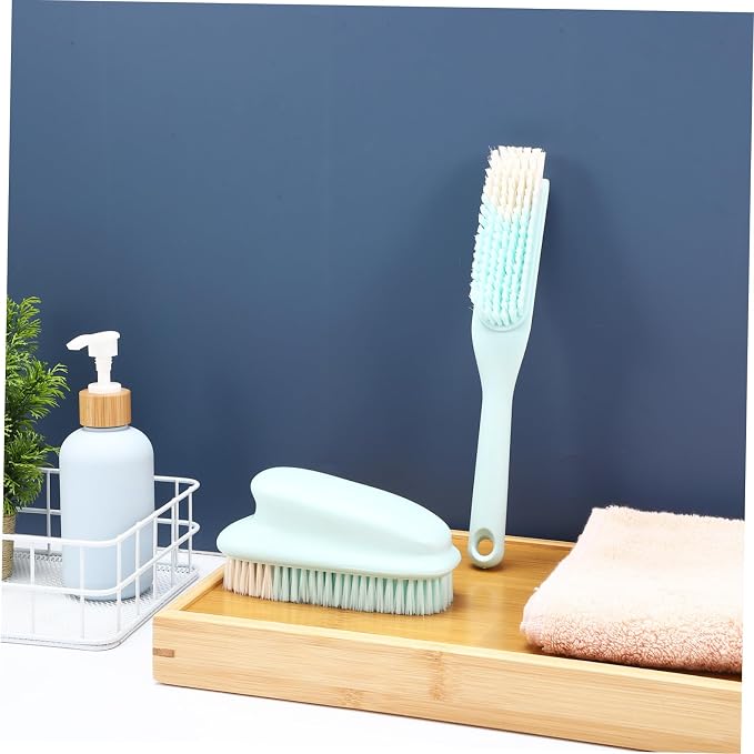 3sets Multi-Purpose Cleaning Brush Kit Handle Shoe Washing Brush Ergonomic Grip for Household Cleaning Tasks