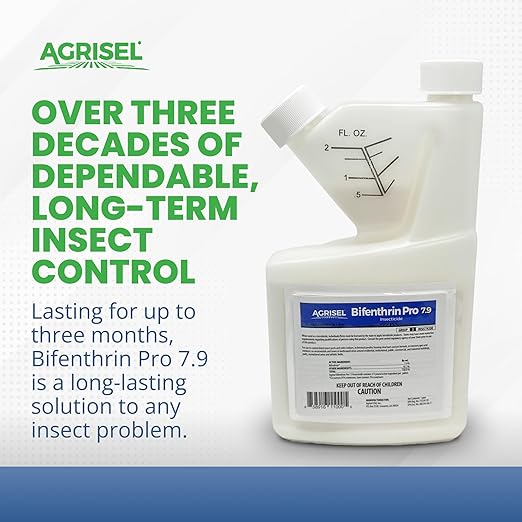 Agrisel Bifenthrin Pro 7.9, Insect Control, Safe for Plants & Crops, Insecticide, Effective Against 125+ Insects, 1 Gallon