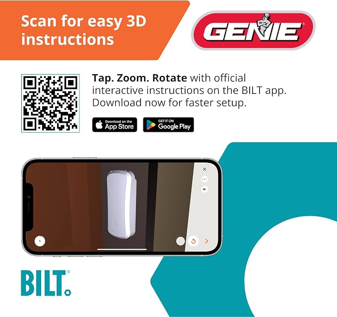 Genie Garage Door Opener Wireless Keyless Keypad - Safe & Secure Access - Compatible with All Genie Intellicode Garage Door Openers - Easy Entry into the Garage With a PIN - Model GK-R, White | Wireless Installation, Compatible with all Genie Intellico...