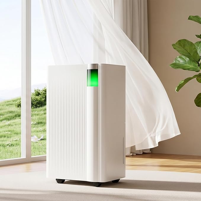 Uthfy 3000 Sq. Ft Dehumidifier for Basement, Max 38 Pint/Day Dehumidifier for Home with Drain Hose, 24H On/Off Timer, 3 Color Ambient Light, Child Lock,Auto Deforest, Quiet for Bedroom,Bathroom,Office