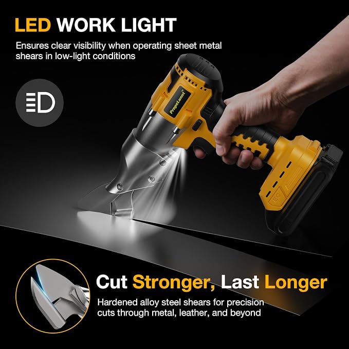 Cordless Metal Shears for Dewalt 20V Max - 14GA Steel Metal Cutter, 360° Pivoting Head, 400Nm Torque Cutting Stainless Sheet, Iron, Carpet, Leather, Cardboard(NO Battery)
