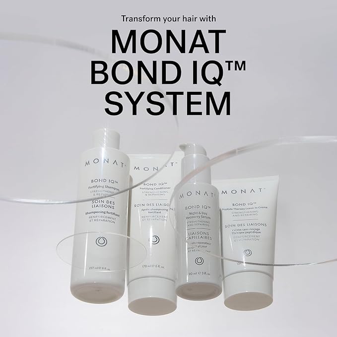 MONAT BOND IQ™ Night & Day Recovery Serum – Clinically Proven Strengthening & Repairing Formula - Bond-Building with Biomimetic Peptides & REJUVENIQE Oil for Softer & Shinier Hair – 90 ml / 3 fl oz