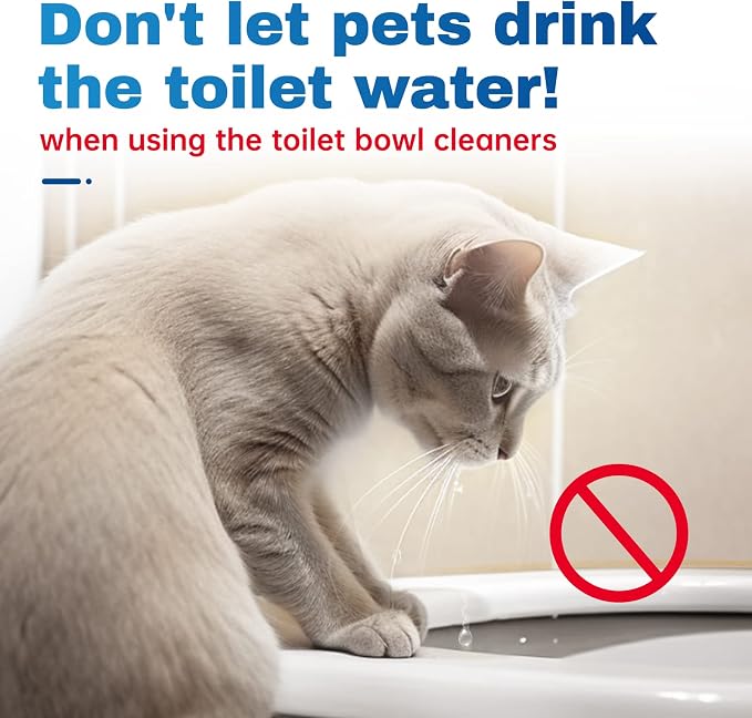Vacplus Automatic Toilet Bowl Cleaner Tablets, Drop-In Tank Cleaner for Bathroom, Prevent Stains & Deodorize, Long-Lasting Cleaning Tabs, Easy-Use Freshener for Bowl & Tank, 12 Pack