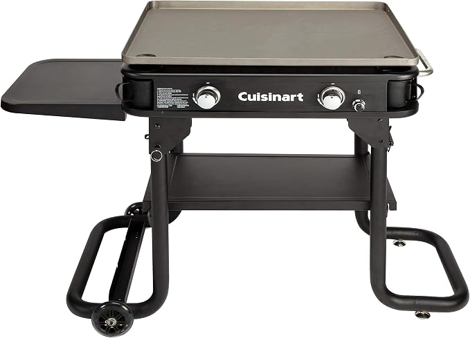 Cuisinart Flat Top Professional Quality Propane CGG-0028 28" Two Burner Gas Griddle and Cuisinart CGS-507 Griddle Kit, 7 Piece, Steel