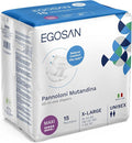 Egosan Maxi Incontinence Disposable Adult Diaper Brief Maximum Absorbency and Adjustable Tabs for Men and Women (X-Large, 15-Count)