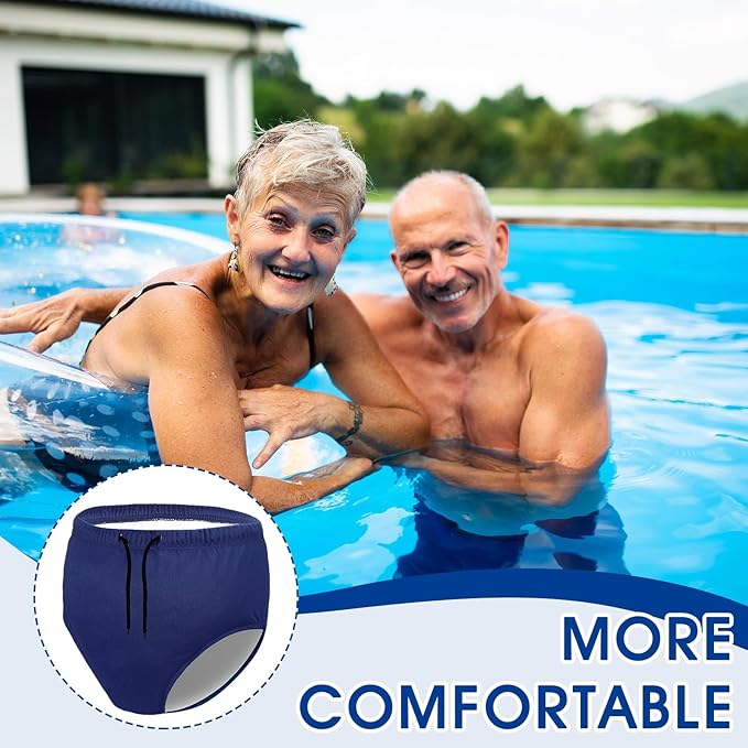 Cutecrop 4 Pcs Reusable Adult Swim Diapers Washable Cloth Diapers Leakproof Special Needs Swimwear for Incontinence Swimmers
