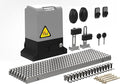 Blütezeit 220V Automatic Sliding Gate Opener (220~240V), 1800lb Rack Driven Slide Gate Motor 370W with 2 Remotes & IR Sensor, 1/2HP Electric Driveway Operator Complete Kit for Gates up to 40ft