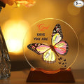 ZHSHWAT Christian Gifts for Women -Butterfly & Bible Verses Crystal Night Light with USB Port - Inspirational Religious Spiritual Gift for Friends, Mom, Sister, Girl, Female Coworker, Home Decor