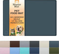 Neater Pet Brands Neater Mat Pet Mats for Food and Water, Cat & Dog Bowl Mat Waterproof Silicone, Feeding Tray, Dog Food Mats for Floors, Placemat w/Raised Edge for Under Bowls, 24" x 16", Slate Blue