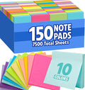 150 Pads Sticky Notes 3x3, Self-Stick Pads Bulk Bright Colors, School Supplies, Office Products, 50 Sheet/Pad