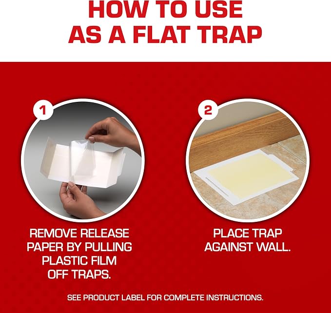 Tomcat Glue Boards with Immediate Grip Glue for Mice, Cockroaches, and Insects, Ready-to-Use, 8-Pack (32 Glue Boards)