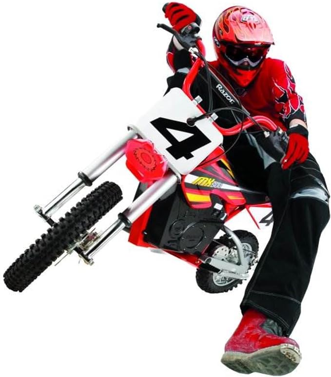 Razor MX650 and MX500 Dirt Rocket Ride On Electric Rechargeable High Torque Motorcross Motorcycle Bike for Teens and Adults, Orange/Red (2 Pack)