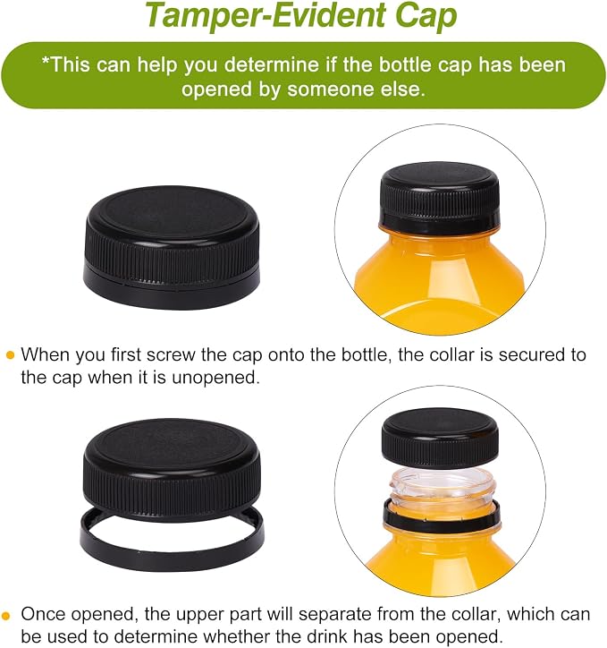 TOMNK 150pcs Juice Bottles with Caps, 4oz Plastic Containers with Lids Empty Reusable Clear Ginger Shots Bottles with Label, Funnel, and Brush Beverage for Juicing, Smoothies, Drinking, Fridge