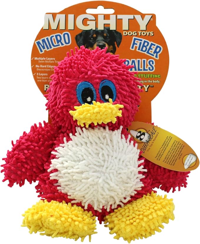 MIGHTY® 2 Pack Microfiber Medium Penguin Dog Toys | Ultra Durable Plush Toy with Multiple Layers & Reinforced Seams , Washable and Floats , Mighty® Construction