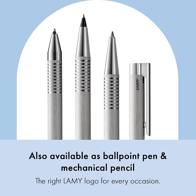 LAMY L606 Ballpoint Pen, Twin Pen, Logo, Hairline Matt, Stainless Steel, Genuine Imported Product