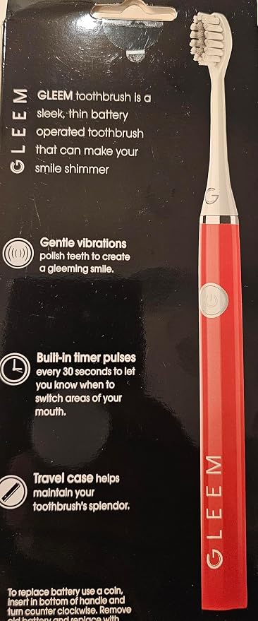 Gleem Power Toothbrush, 1 Count (Pack of 1), Pink