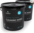 Wipex Fitness Wipes - 400ct Dispensing Bucket with Sanitizing BZK for Hands, 2 Pack Bulk Supply, Great for Fitness Centers, Yoga Studios, and Commercial & Home Gyms