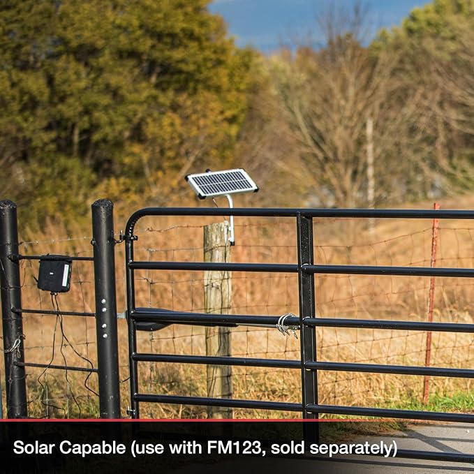 Mighty Mule Gate Opener, Solar and Smart Ready, Heavy Duty Automatic Gate Opener, Gates up to 18ft or 850lb, Single Gate Opener, MM571W