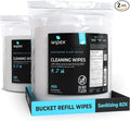 Wipex Fitness Sanitizing Wipes, 400ct Refill Rolls for Dispensers, Safe Sanitizing BZK and Aloe Vera, Unscented, Fits all Commercial Dispensers, (Refills Only - Antibacterial, 400 Count (Pack of 2)