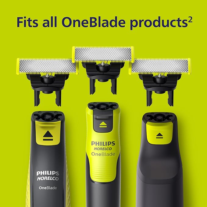 Philips Norelco OneBlade 360 Blades, Genuine Replacement Blades for OneBlade Electric Shaver and Trimmer, 4 Pack, QP440/80