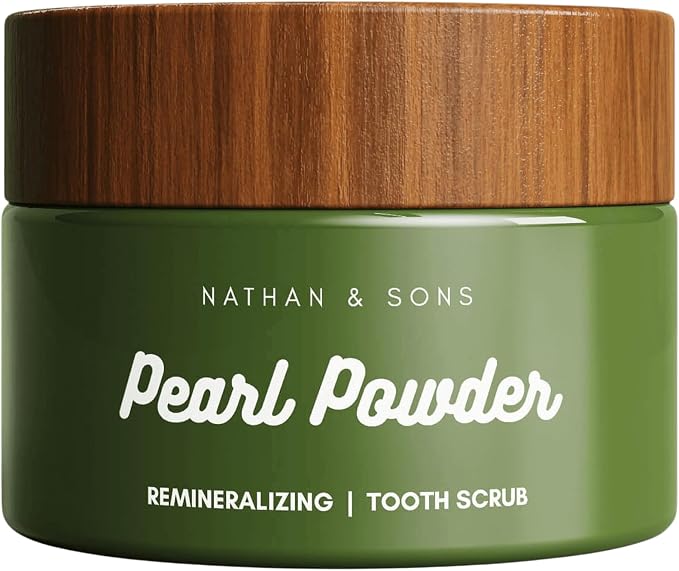 Nathan & Sons Pearl Remineralizing Tooth Powder, Hydroxyapatite, 1.1 oz