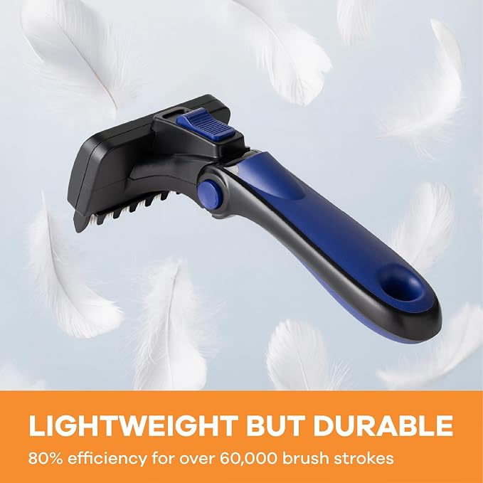 Deshedding Dog Brush for Long Hair (Medium,Blue) – Gentle Deshedding Tool for Dogs & Cats – Reduces Shedding, Without damaging Topcoat. Removes Loose Fur & Dead Undercoat.