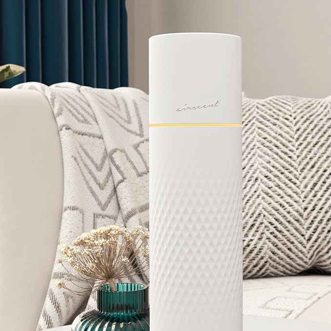 The AirScent Waterless Diffuser - Cold Air Scent Diffuser Oil Machine | for Homes, Offices, Hotels and Spas - Aromatherapy Diffuser for Aesthetic Scenting - White - 4.05 Oz - Fragrance Not Included