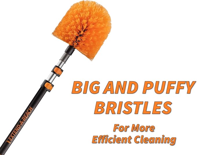 24 Foot High Reach Duster Kit with 5-18 ft Extension Pole // High Ceiling Duster Cleaning Kit with Telescopic Pole // Cobweb Duster // Feather Duster and Ceiling Fan Duster // The Ultimate Dusting Kit