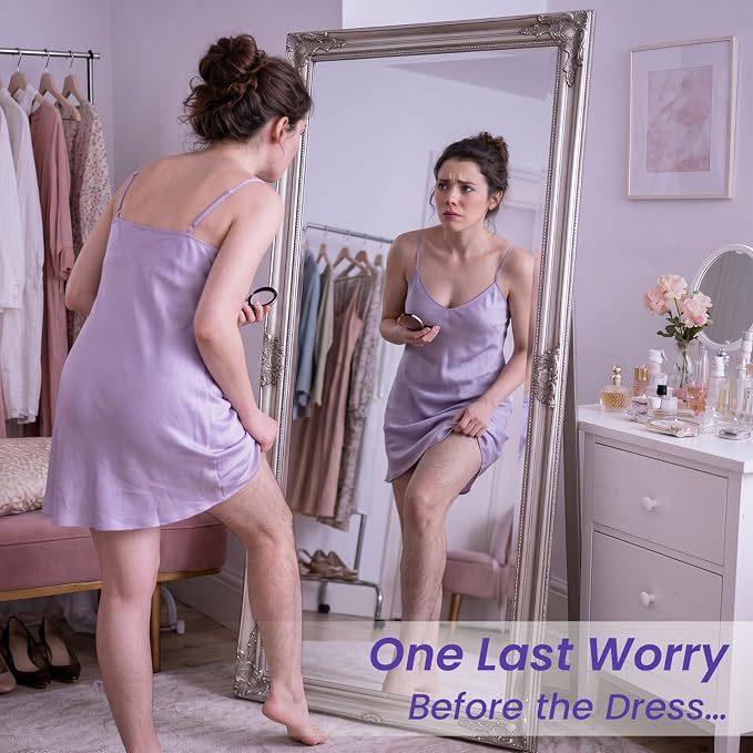 VIKICON 7D Electric Razors for Women Legs, Silky-Smooth Full Body Shaver | 7D 360° Wide-Area Fast Shaving Heads, Waterproof Wet & Dry Use, Painless Bikini Hair Removal, LED Light, Lady Gift, Purple