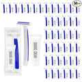 Disposable Razors in Bulk,razors individually wrapped bulk,Twin Blade Razors with Clear Safety Cap and Shaving Cream, Razors For Homeless, Hotel,Air Bnb,Shelter/Homeless/Travel (50 PCS)