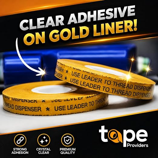 WOD General Purpose ATG Tape, 1/4 inch x 36 yds. (Set of 12 Rolls) Adhesive Transfer Tape Glider Refill Rolls Clear Adhesive on Gold Liner (Acid Free) RWATG20