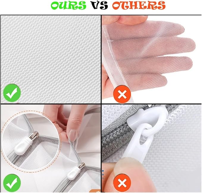 4PCS/1PC Mesh Laundry Bag Laundry Wash Bags Coarse Net Laundry Basket Laundry Bags For Washing Machines Mesh Bra Organizers(4pcs)