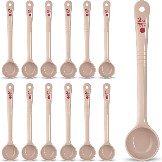 Carlisle FoodService Products Long Handle Measuring Spoon 2 Ounces Beige - (Pack of 12)