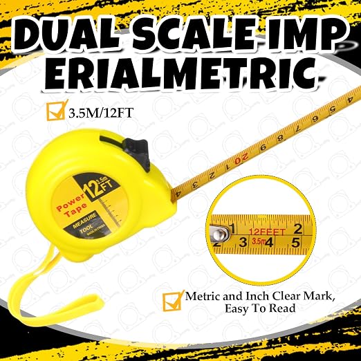 Xuhal 48 Pcs 12 ft Mini Tape Measure Bulk Measuring Tape Imperial and Metric Pocket Self Locking Easy to Read with Inches and Centimeters for Designer Decorator