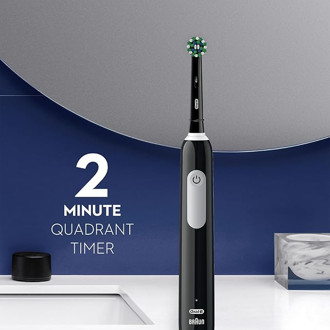 Oral-B Pro 1000 CrossAction Electric Toothbrush, Black and White, 2 Count (Pack of 3)