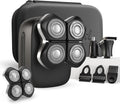 Freebird Electric Head & Body Hair Shaver - Mens Cordless Waterproof Razor with Rotary Blades (FlexSeries Pro, Shaver Kit + Travel Case + Extra Blade)