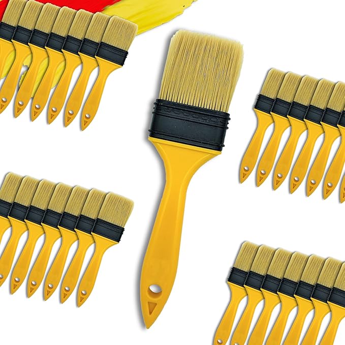 Not Chip Brush, Paint Brushes for Walls 2 inch 28 Pack, S.Chip Brush Never Lose Bristles - Small Package, 100% Plastic, for Paint, Glues, Stains and Completely Recyclable