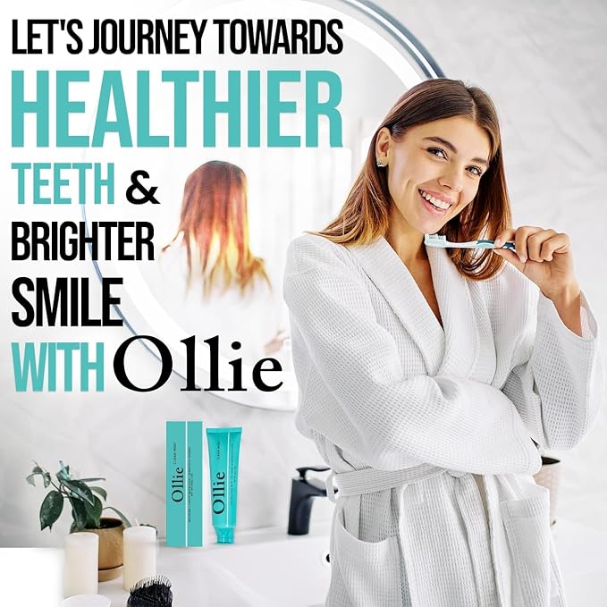 Ollie Fluoride Free 10% Nano Hydroxyapatite Toothpaste, Clean Mint, 4oz | Rod-Shaped Nano HAP, Remineralizes Enamel, Reduces Sensitivity, Reverses Small Cavities, Naturally Whitens Teeth, (Pack of 3)
