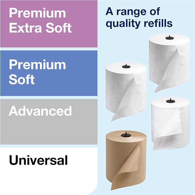 Tork Matic Paper Hand Towel Roll Natural H1 (6 Rolls) and Tork Matic Paper Towel Dispenser Elevation Design - Paper Hand Towel Dispenser H1
