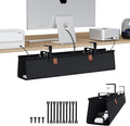 Zilink No Drill Under Desk Cable Management Tray 30" Cord Organizer for Table Clamp/Screw Mount Desk Cable Management Sturdy Waterproof Fabric Cord Hiders for Office, Home