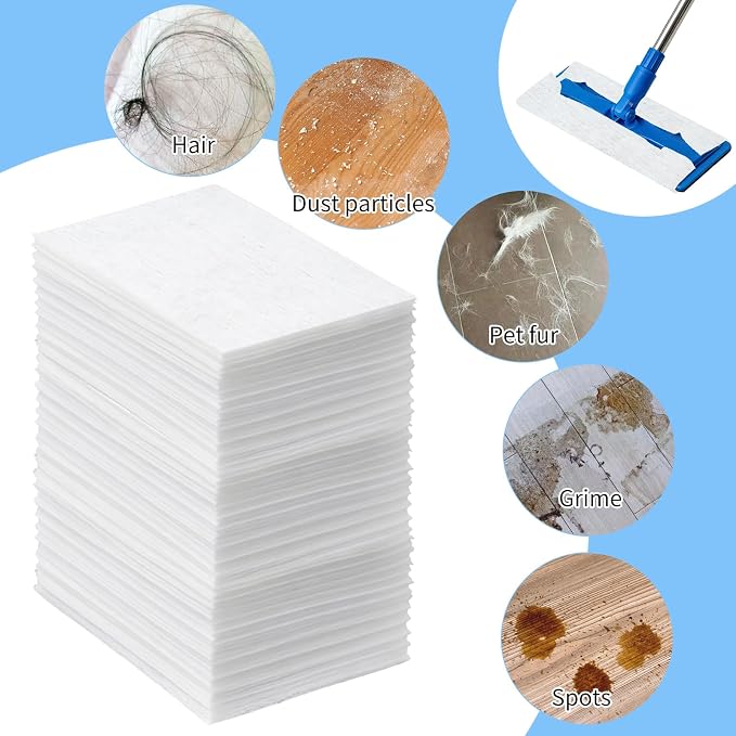 1000 Pcs Sweeper Dry Mop Refills Dry Duster Cloths Disposable Mop Pad Refills Floor Sweeping Cloths for Floor Mopping and Cleaning