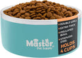 Master Pet Supply Stainless Steel Dog Bowls - 32 oz, Heavy Duty - Aqua Sky, Double Wall Extra-Thick Insulated, Non-Slip Pet Water Bowl for Dogs, Cats & Pets, Anti Rust Metal, Dish Washer Safe