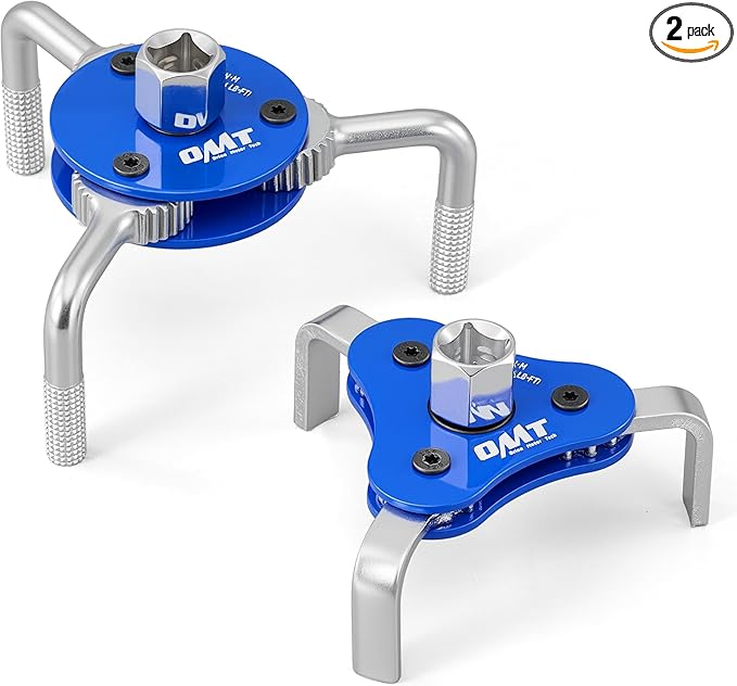 Orion Motor Tech 2pc Oil Filter Wrench Set, Adjustable Oil Filter Removal Tools with 2.5-4 & 2.7-5.1 in. Diameters for 1/2 & 3/8 in Drive, Universal Oil Change Filter Wrenches for Car Truck Motorcycle