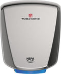 HEPA-Filtered VERDEdri, Brushed S/S, Surface-Mounted ADA Compliant, Energy-Efficient High-Speed Dryer, Universal Volt