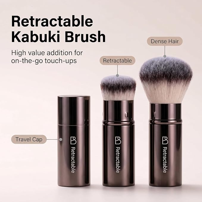 Professional Makeup Brush Set BS-MALL with Travel Case, 20PCS Synthetic Makeup Brushes for Foundation, Conce aler, Blush, Powder & Eyeshadow, Labeled Face Eye Brushes for Beginners, Makeup Artists
