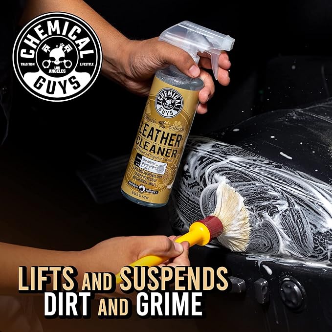 Chemical Guys, Leather Cleaner, Conditioner & Total Interior Bundle, 16 oz | Leather cleaner and conditioner plus Total Interior for seats, dashboards and trim, a full interior care set