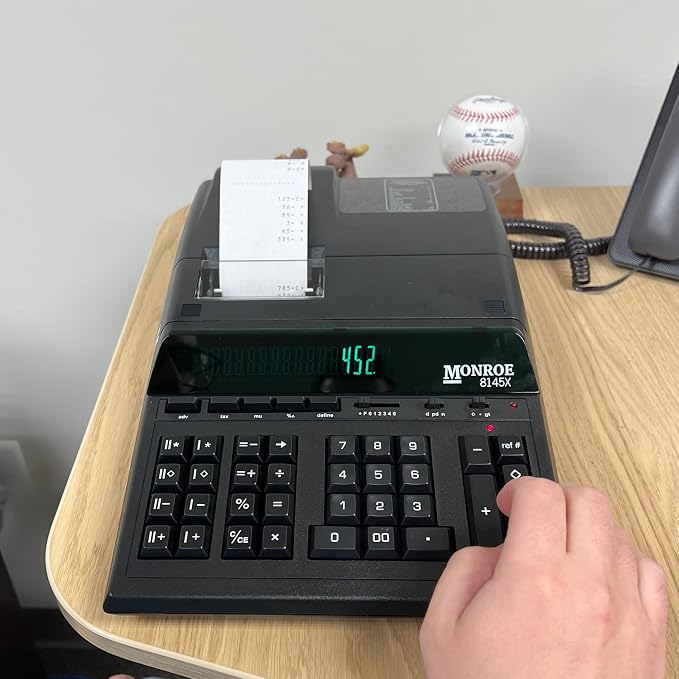 Monroe 8145X 14-Digit Printing Calculator with Large Display