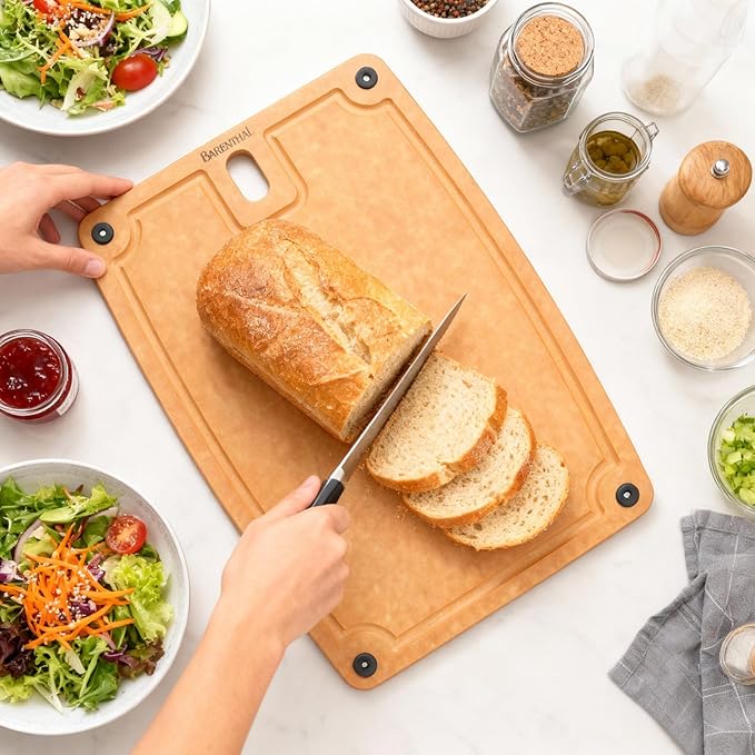Cutting Boards for Kitchen Dishwasher - 2PC Cutting Board Set Double-Sided with Non-Slip Feet and Juice Groove Composite Chopping Board for Kitchen Knife Friendly Cut Meat, Fruit,Vegetable
