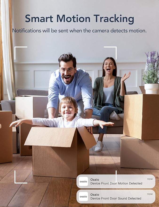 GNCC 2K Security Cameras 4pcs, Home Security Camera Indoor with 360° Motion Detection for Pets/Baby/Dog, Two-Way Audio, Night Vision, 24/7 SD Card Storage, Cloud Storage, Compatible with Alexa
